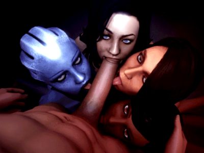 3 women, a alien and one dick