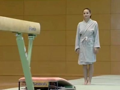 Corina Ungureanu Topless Gymnastics 2002