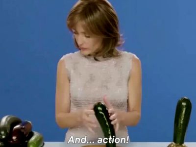 Gillian Anderson Edging A Zucchini