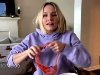 Kristen Bell Uses Her Panty As Mask