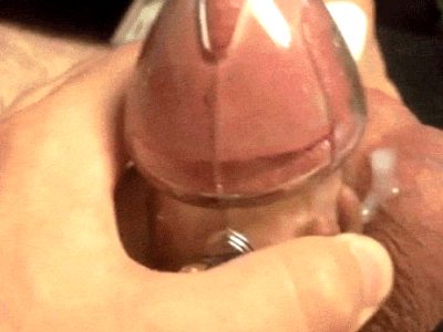 ruined éjaculation in chastity cage