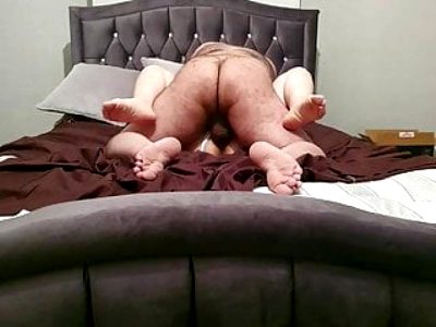 Step mom share hotel bed with step son and fuck