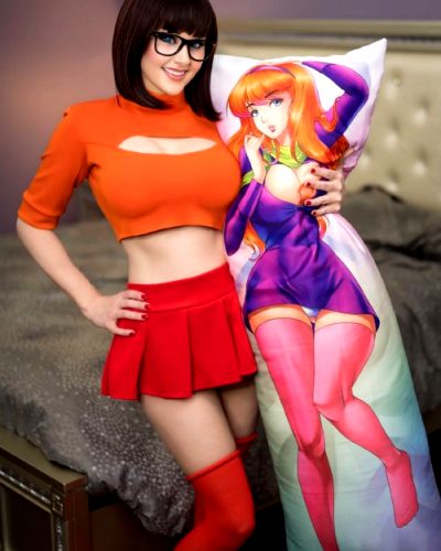 Angie Griffin As Velma With A Daphne Hentai Pillow