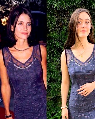 Courtney Cox And Her Daughter Wearing The Same Dress 21 Years Apart