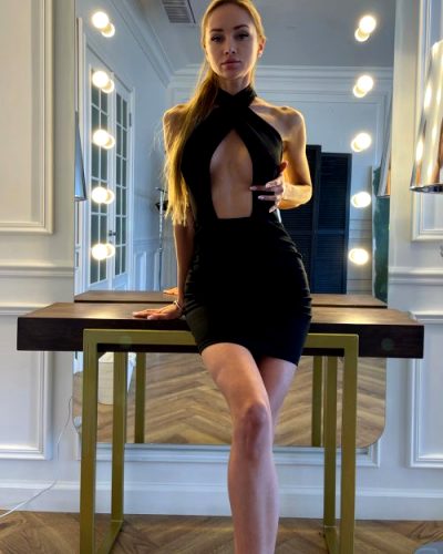 Russian Blonde In Sexy Dress